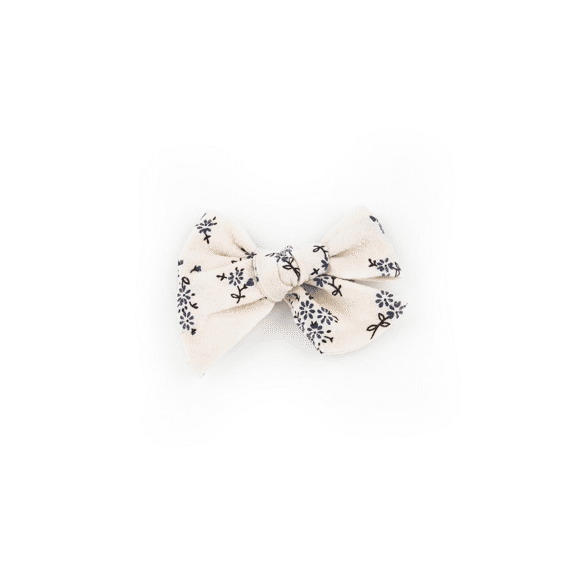 Busy Lizzie Busy Lizzie Hair Clip Bow Flowers Blue