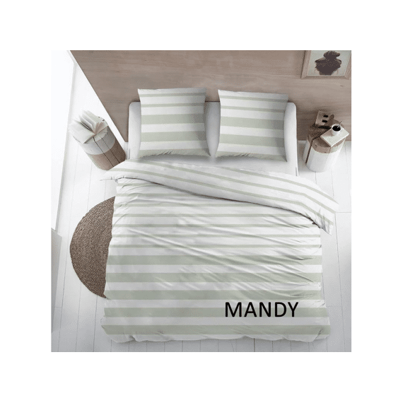 Dekbedovertrek Kat Mandy Green 140X200/220+1