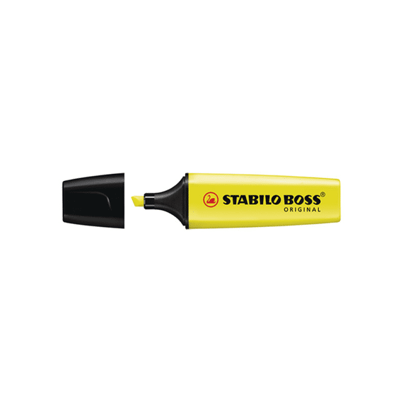 Stabilo Boss geel fluostift 7024