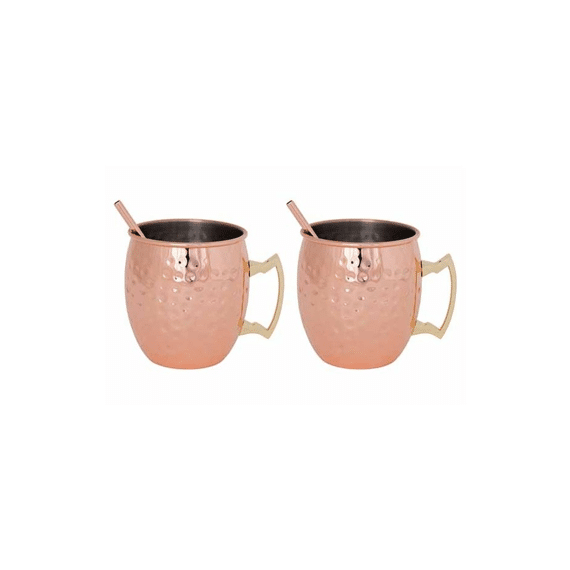 Cosy and Trendy Moscow Mug Set 4-delig 2 Bekers 45cl + 2 Rietjes