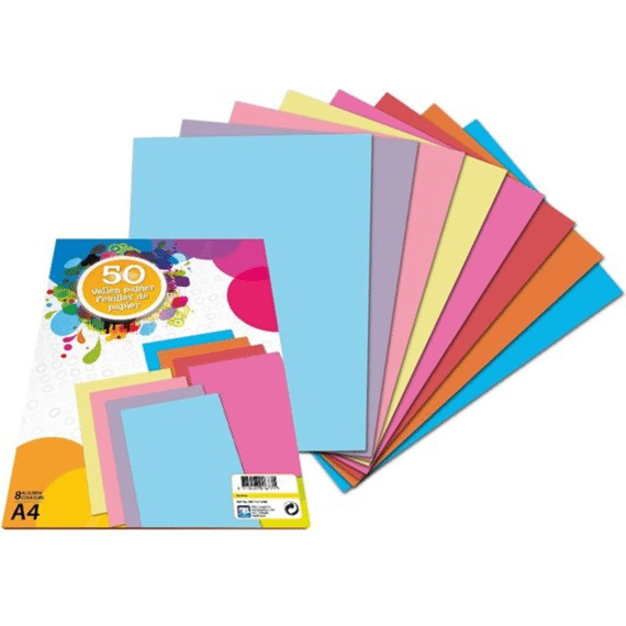 Gekleurd papier fluo A4 40st