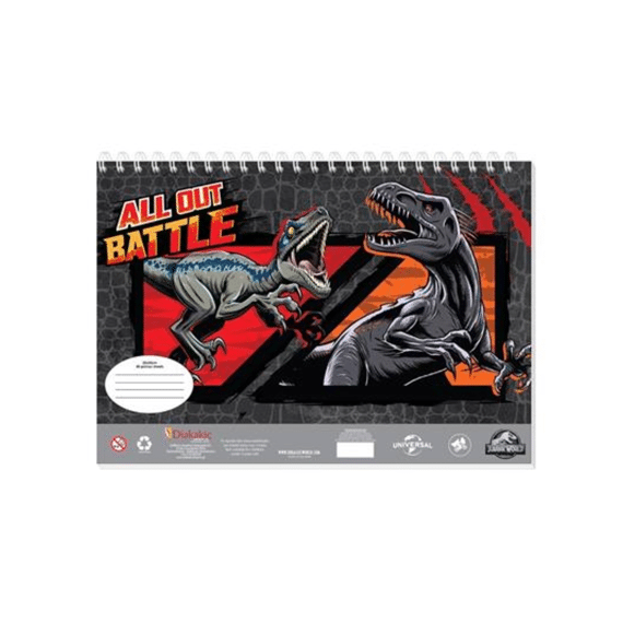 Kleurboek Jurassic 23x33 Incl 40 Stickers