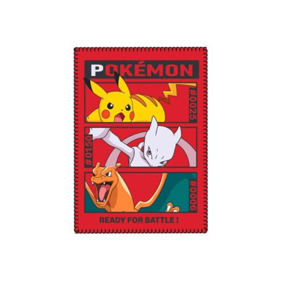 Plaid Pokemon Fleece 100x140
