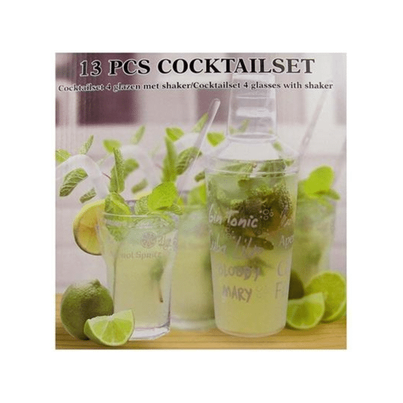 Cocktailset Glazen en Shaker 13-delig