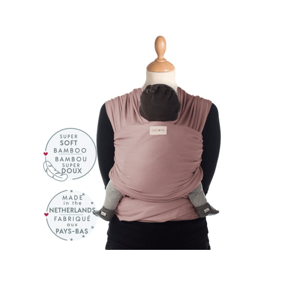 Babylonia Draagdoek Tricot-Slen Bamboo Wood Rose