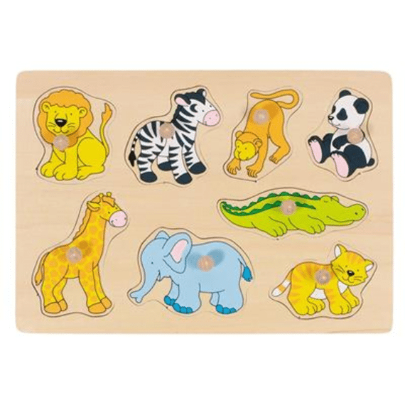 Noppenpuzzel Hout Zoodieren