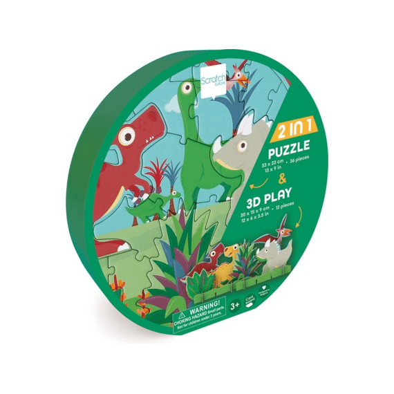 Scratch Puzzel 3D 36st Dino