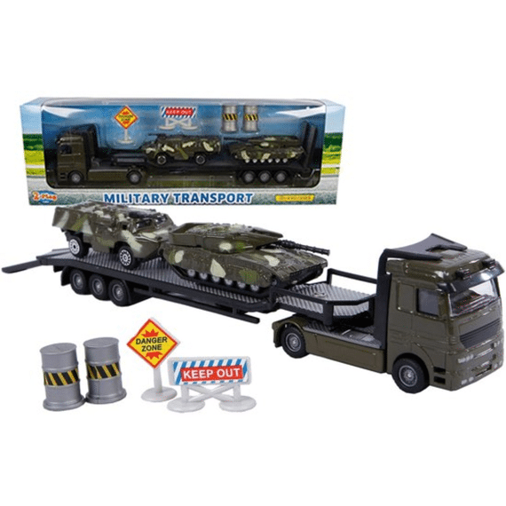 2-Play 540104 Militair Transport met 2 tanks 24cm