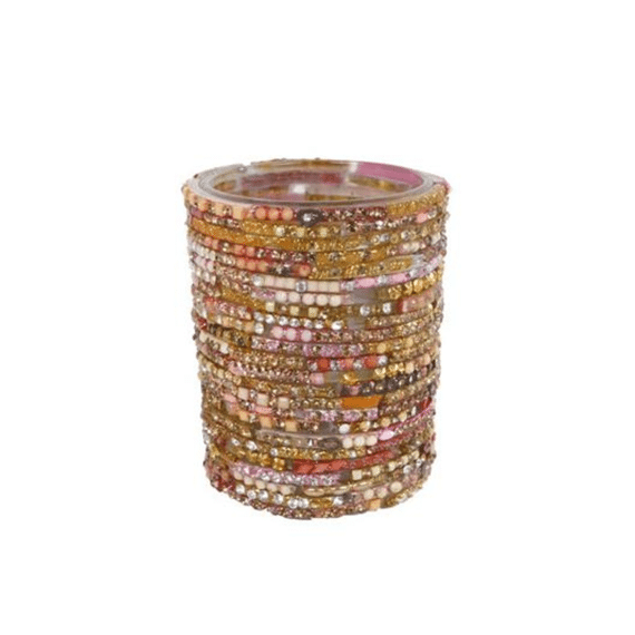 Theelichthouder Marjan L Roze Goud 7x7x8cm