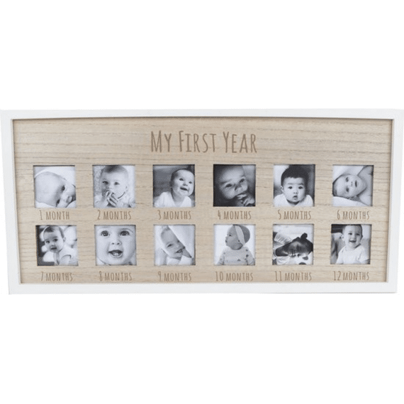 Fotolijst My First Year Naturel Wit Hout 47x22cm
