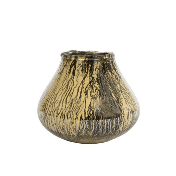 Windlicht Roots Amber Messing 14x14x11,5cm