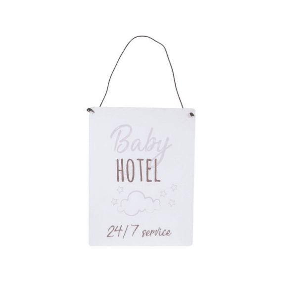Wanddecoratie Baby Hotel 15x20cm