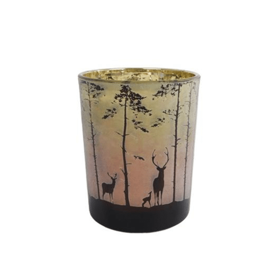 Theelichthouder Forest M 10x10x12,5cm Assortiment Prijs Per Stuk