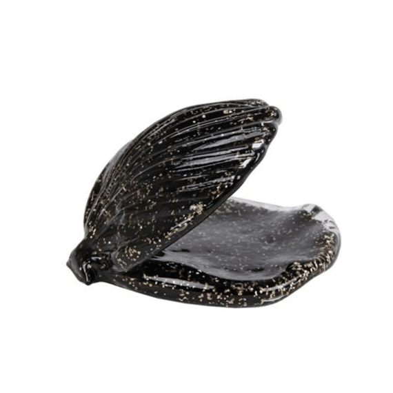 Sculptuur Schelp Meguino Zwart Goud 11,5x9cm