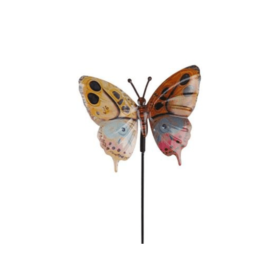 Tuinsteker Monarch - multicolor metaal 17x1x70cm