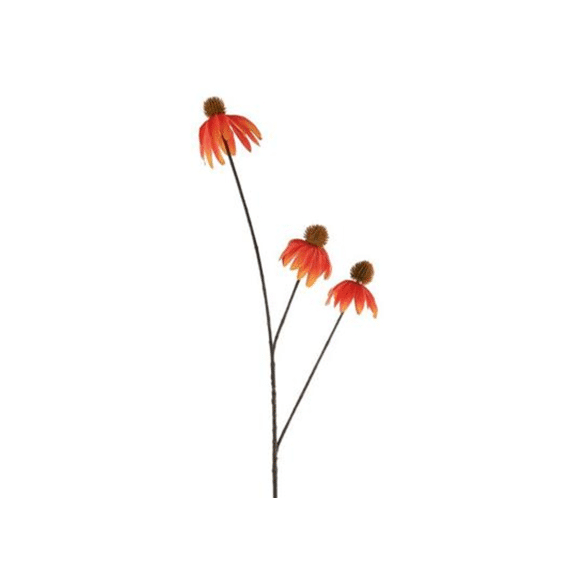 Kunstplant Bloem Echinacea Oranje Rood 82cm