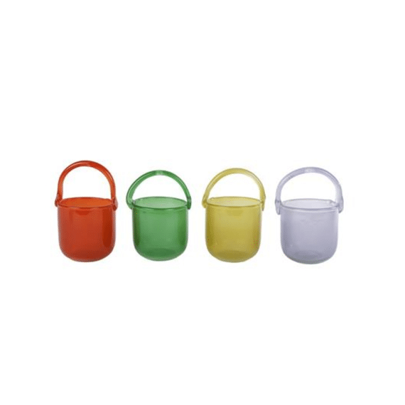 Theelichthouder Zia G/G/P/R Glas S 8x10x14,5cm Assortiment Prijs Per Stuk