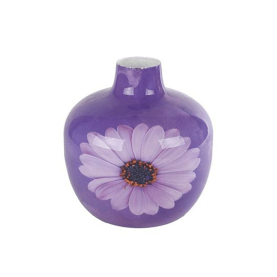 Vaas Gerbera Paars Metaal 18x18cm