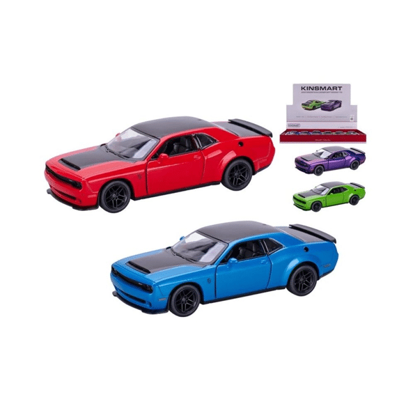 Kinsmart Dodge Challenger SRT170 DieCast Pull Back Assortiment Prijs Per Stuk