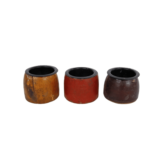 Theelichthouder Ludo Hout 6x10cm Assortiment Prijs Per Stuk