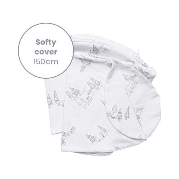 Doomoo Cover Softy Bear Family Grey
