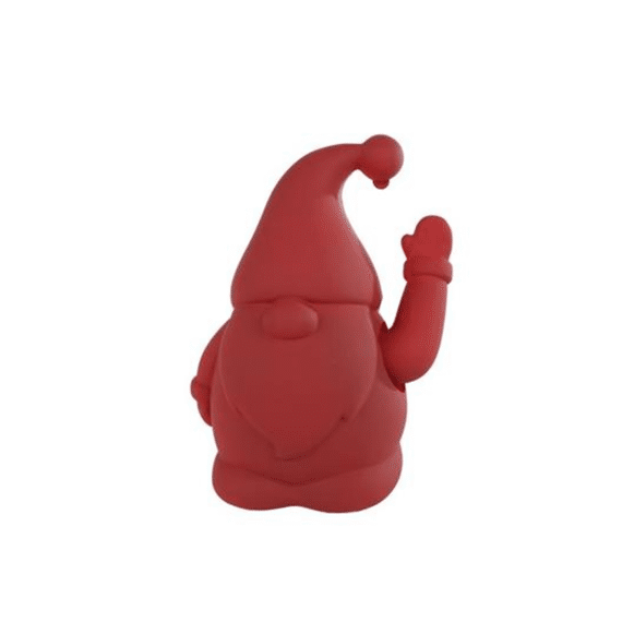 Sculptuur Santa Zwaaiend Rood 12x9,5x17cm