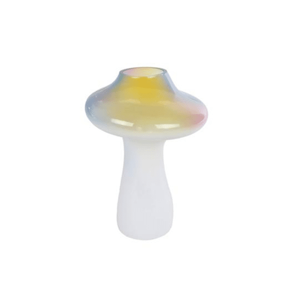 Sculptuur Paddenstoel Rainbow - multicolor glas 12x12x17cm