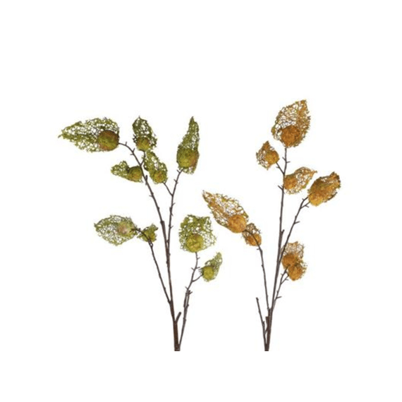 Kunst tak Physalis - groen geel 125cm Assortiment Prijs Per Stuk