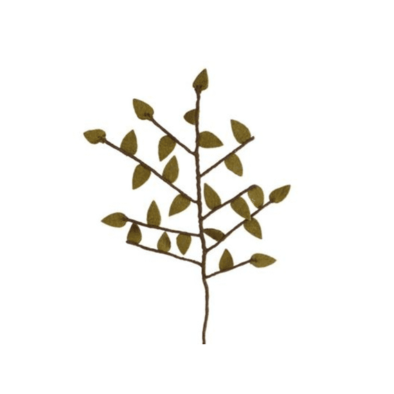Kunstplant Tak Branch Groen Vilt 27x57cm