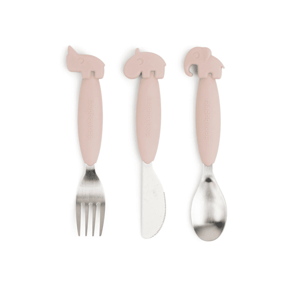 Done by Deer Cutlery Set Easy Grip Deer Friends Powder
