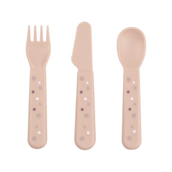 Done By Deer Foodie Cutlery Set Happy Dots Powder