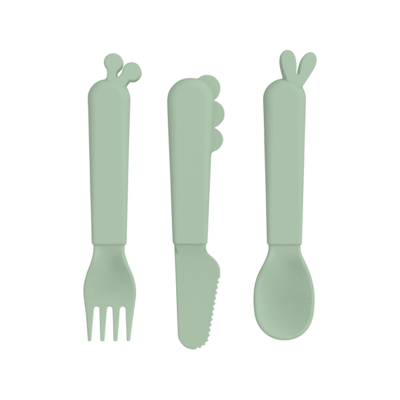 Done by Deer Kiddish Cutlery Set Deer Friends Green