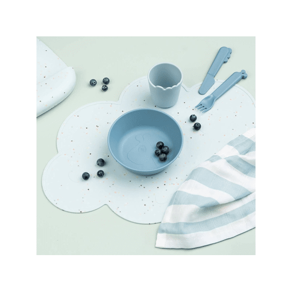 Done by Deer Placemat Silicone Confetti Blue