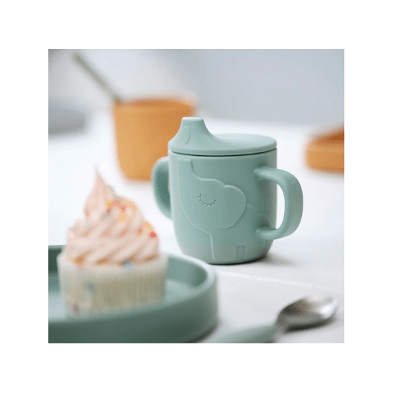 Done by Deer Peekaboo Spout Cup 2 Handles Elphee Blue