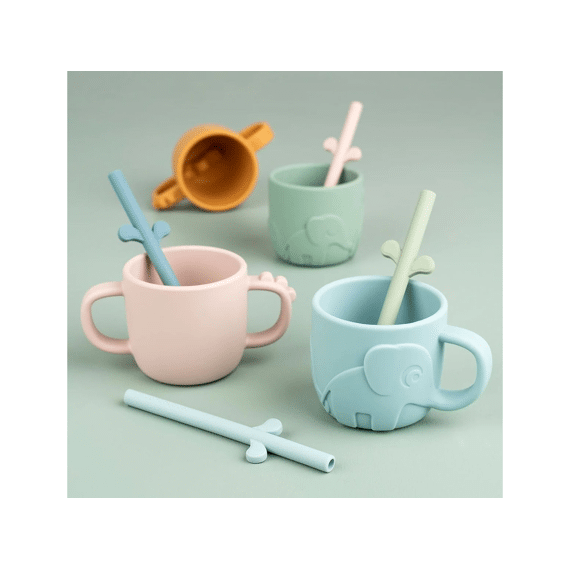 Done by Deer Peekaboo Silicone Straw 5-pack Powder Mix