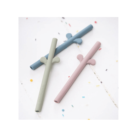 Done by Deer Peekaboo Silicone Straw 5-pack Powder Mix