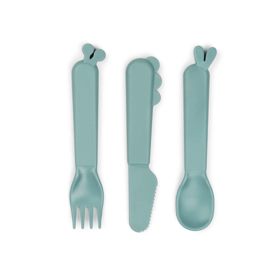 Done by Deer Kiddish Cutlery Set Deer Friends Blue