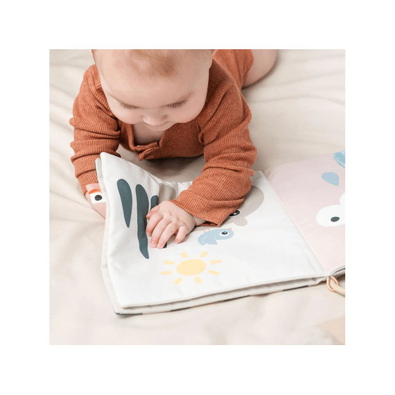 Done By Deer Tummy Time Soft Book Large Deer Friends Colour Mix