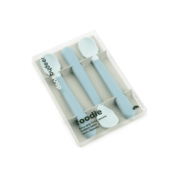 Done by Deer Foodie Easy Grip Lepel 3-pack Blue