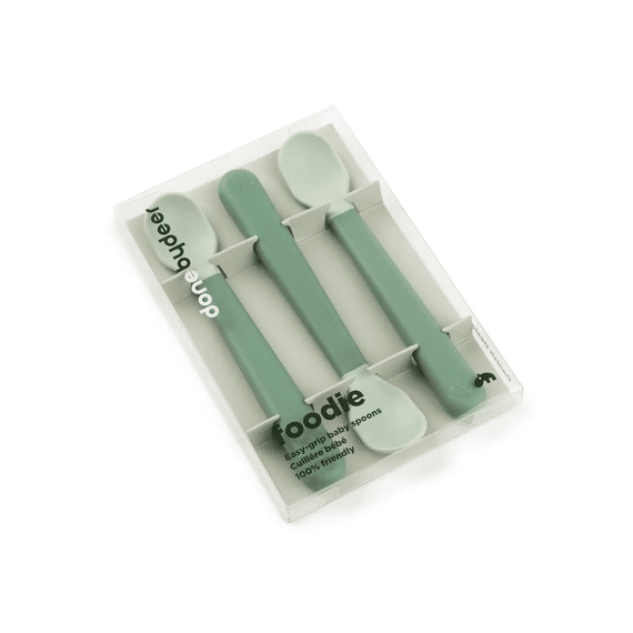 Done by Deer Foodie Easy Grip Lepel 3-pack Green
