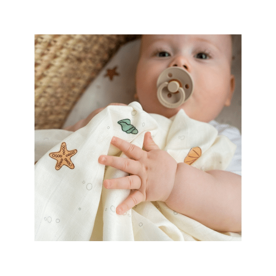 Done by Deer Swaddle 2-Pack 120x120 Sea Friends Beige