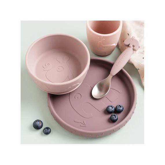 Done by Deer Silicone Stick&Stay Dinner Set Deer Friends Powder