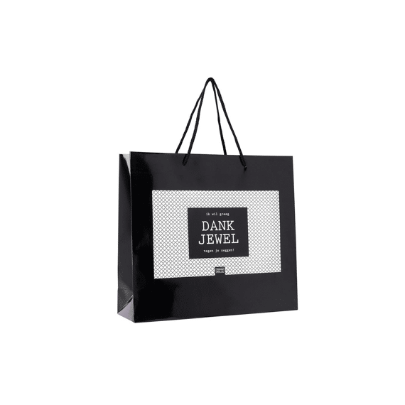 Geven is leuker! Geschenktas 40x12x36cm Ik wil graag DANKJEWEL tegen je zeggen