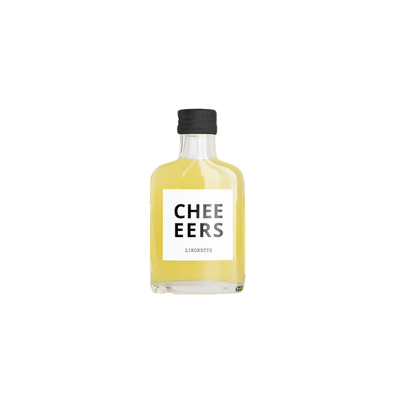 Geven is leuker! Bottle Language Cheeeers Limoncello