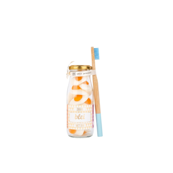 Geven is leuker! Eat your present Snoepflesje Blei met jou