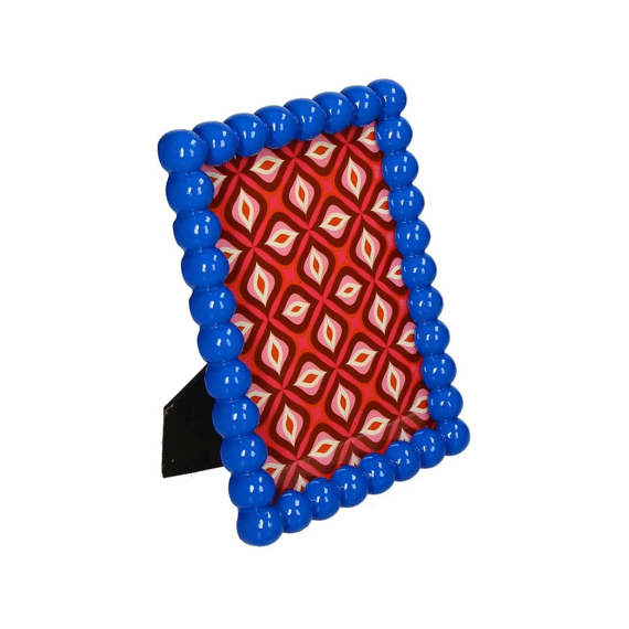 Fotokader Beads Polyresin 13x18cm Blauw