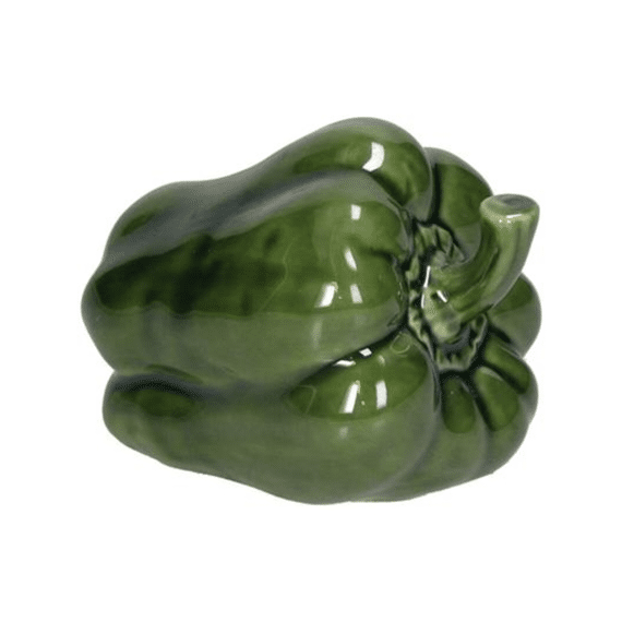 Figuur Groene Paprika Porselein 11,6x8.5x8,3cm Groen