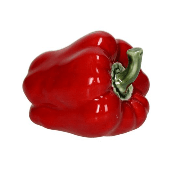 Figuur Rode Paprika Porselein11,6x8.5x8,3cm Rood