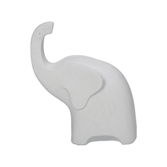 Figuur Olifant Polyresin 12,5x6,5x15cm Grijs