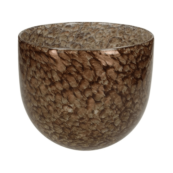 Vaas Glas 18x18x17,5cm Bruin